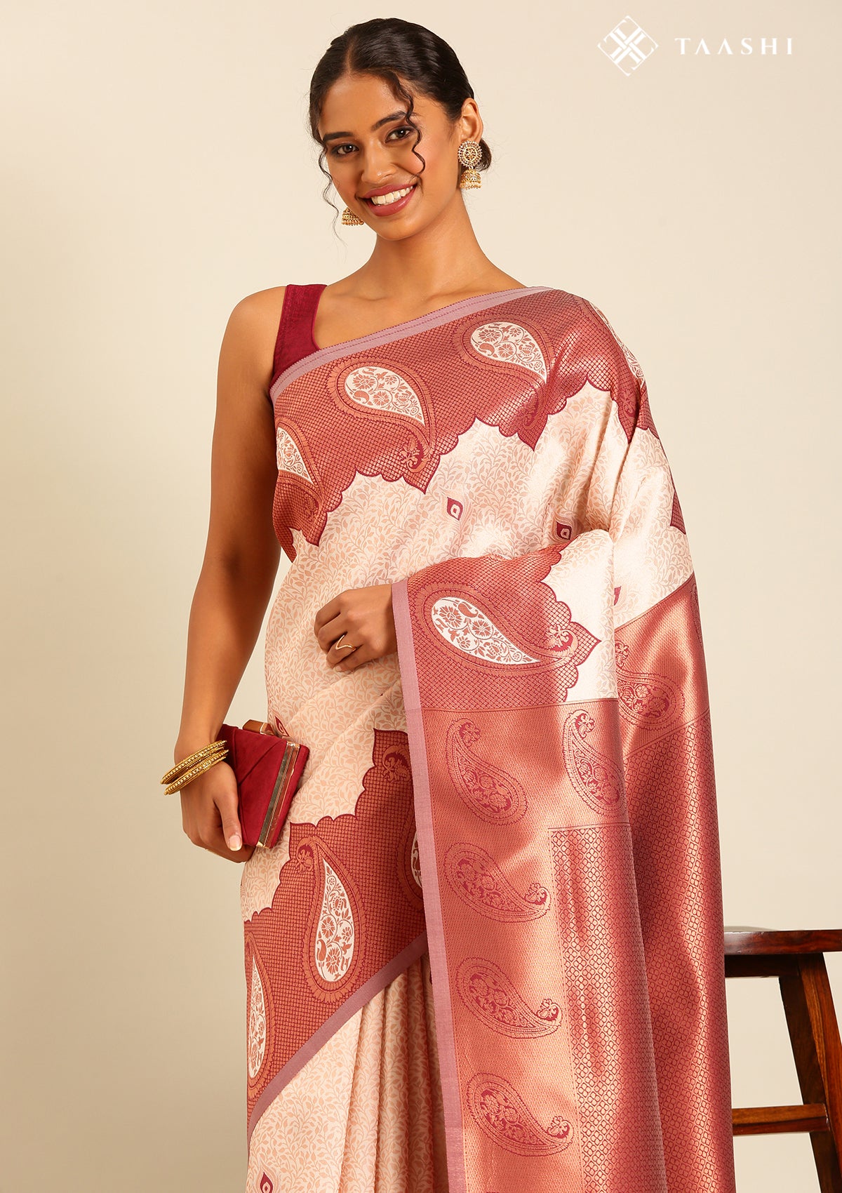 Rose Gold Art Silk Saree