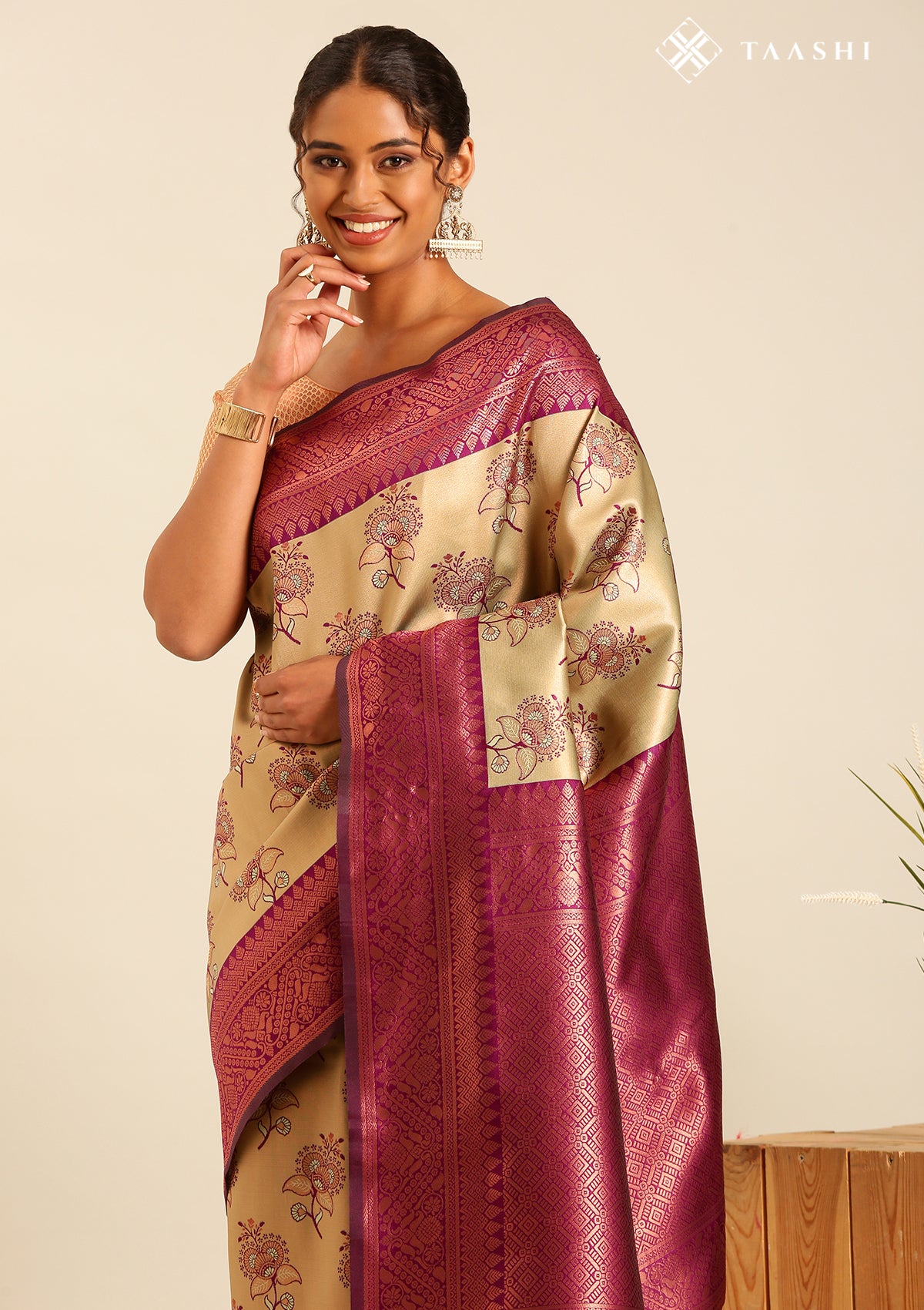 Floral Design Saree