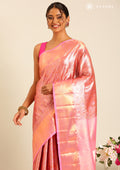 Orange And Pink Kanchipuram Saree - Taashi