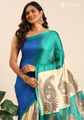 Tussar Paisley Printed Art tussar Matka Silk Saree - Taashi