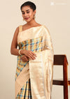 Multicolour Silk Kattam Tissue Kanjivaram Weave Saree