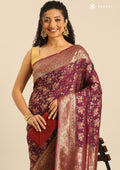 Mulberry Banarsasi Saree - Taashi
