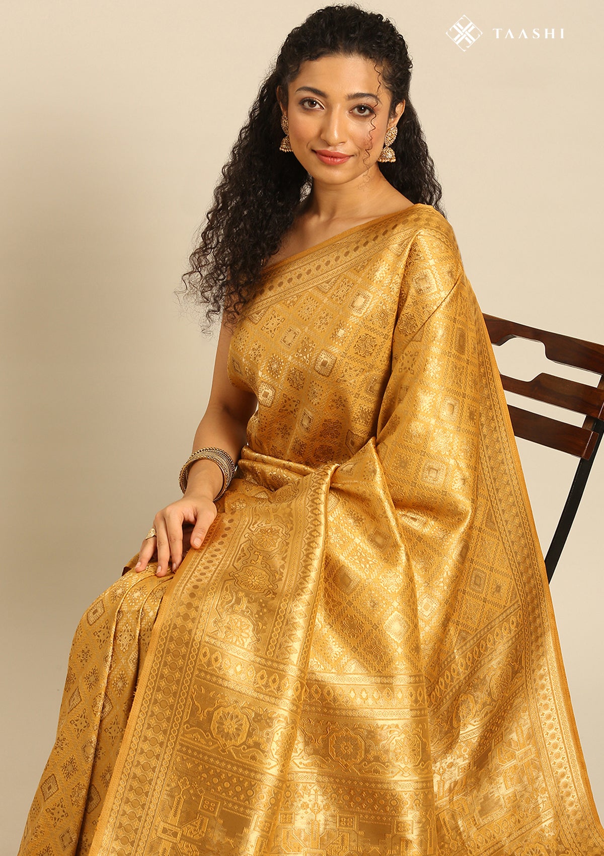 Mustard Banarasi Saree