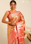 Yellow And Orange Kanchipuram Saree - Taashi