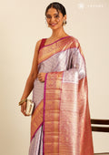 Mauve And Purple Kanchipuram Saree - Taashi
