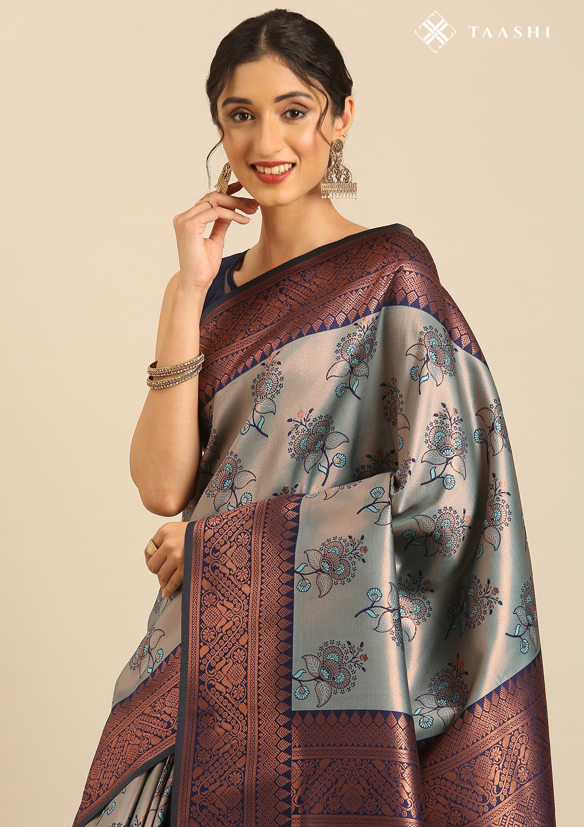 Floral Design Saree