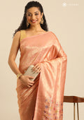 Peach Banarasi Saree - Taashi