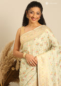 Pastel Green Banarsasi Saree - Taashi