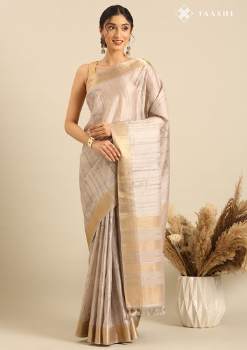 Mauve Tussar Saree