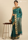 Teal Silk Kanjivaram Saree