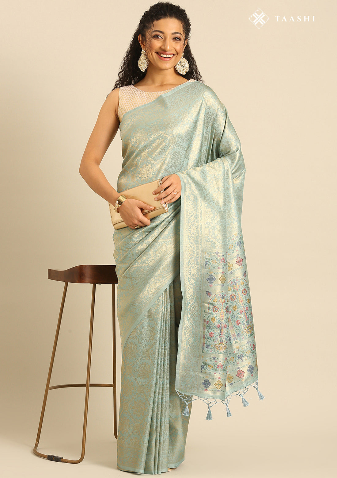 Blue Banarasi Silk Saree