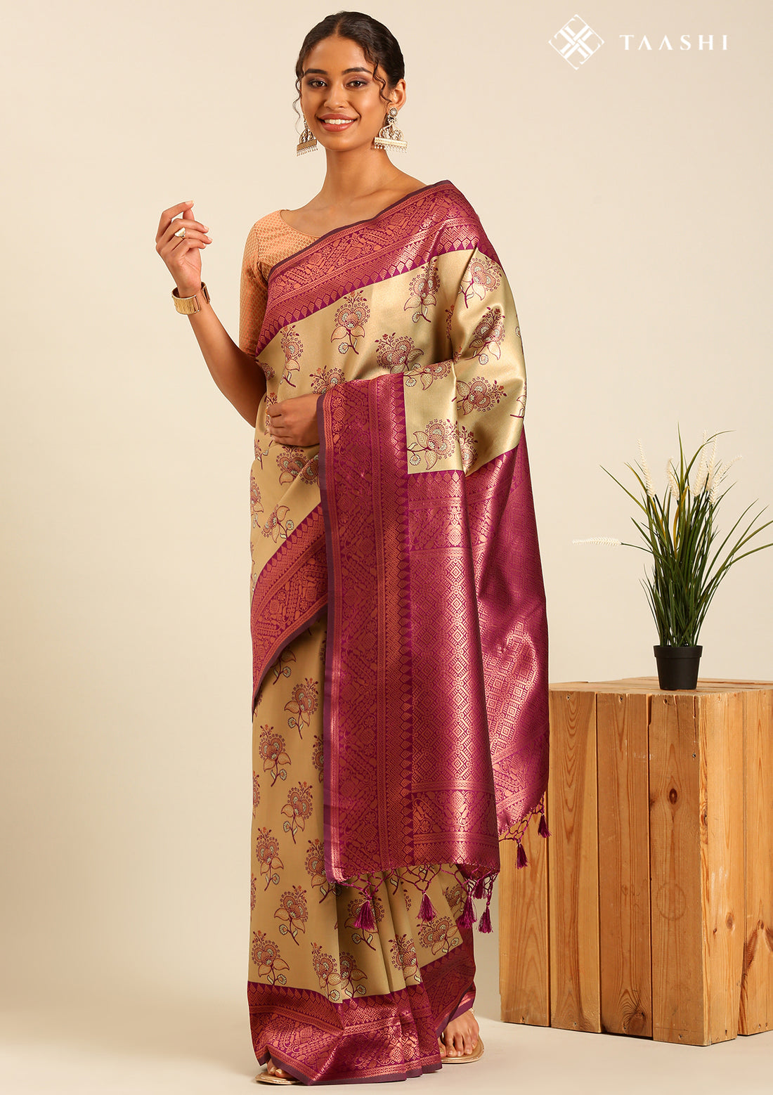 Floral Design Saree