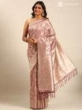 Mauve Jaal Woven Tussar Saree - Taashi