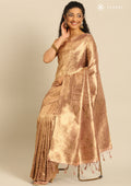 Dusty Pink Banarasi Saree - Taashi