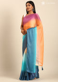 Multicolor Dyed Chiffon Saree - Taashi