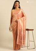 Peach Banarasi Saree - Taashi
