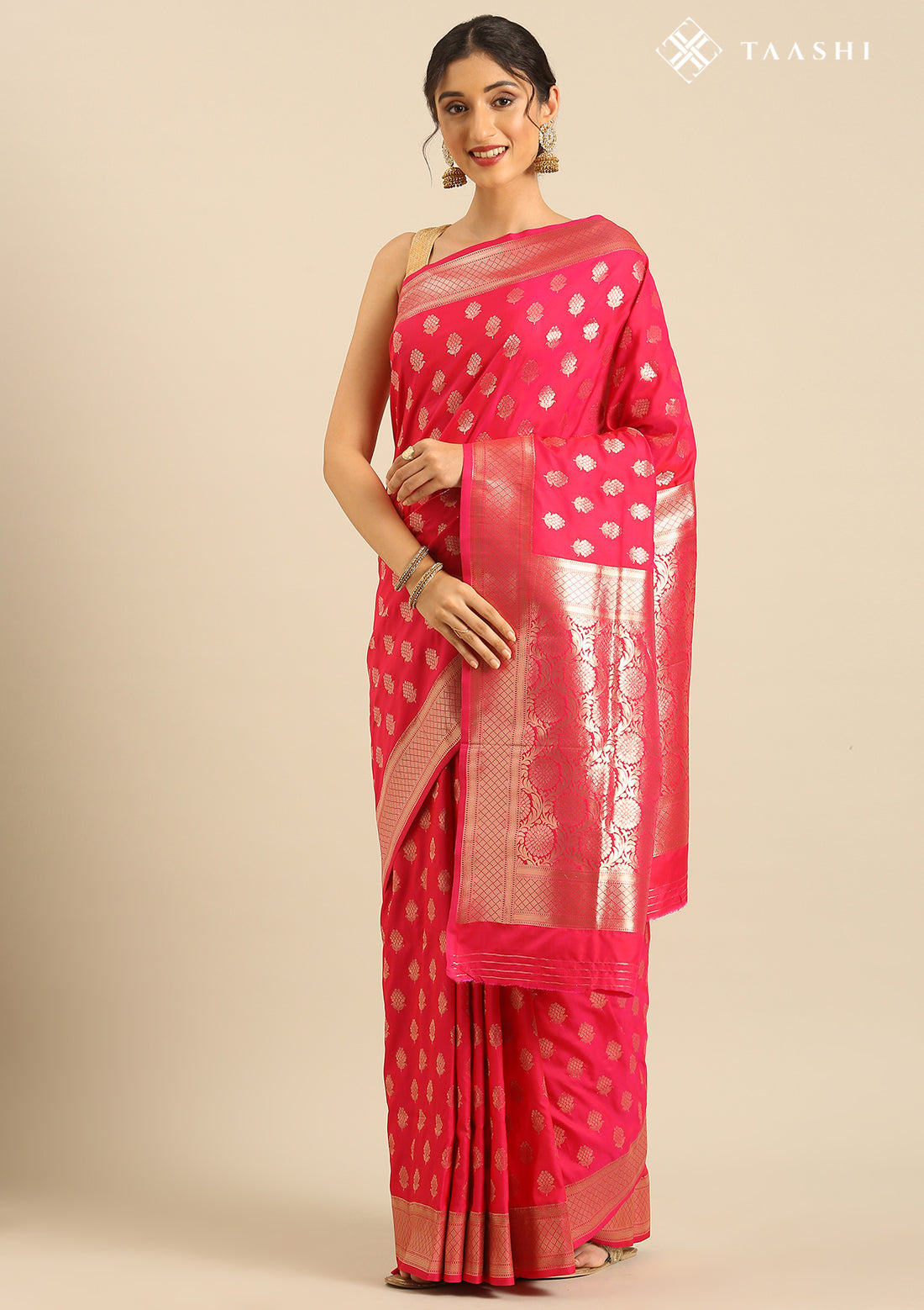 Pink Art Silk Saree