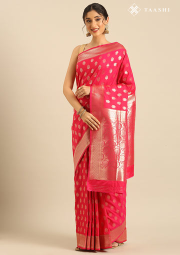 Pink Art Silk Saree