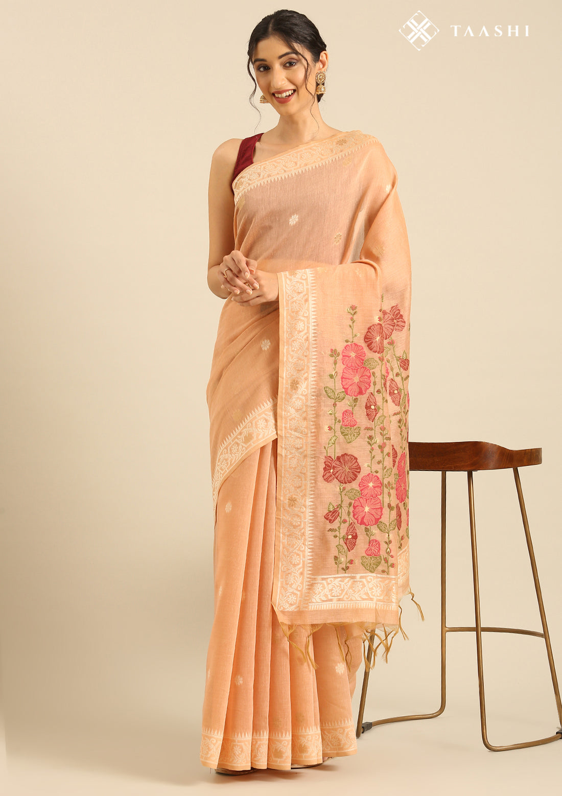 Linen Woven Saree