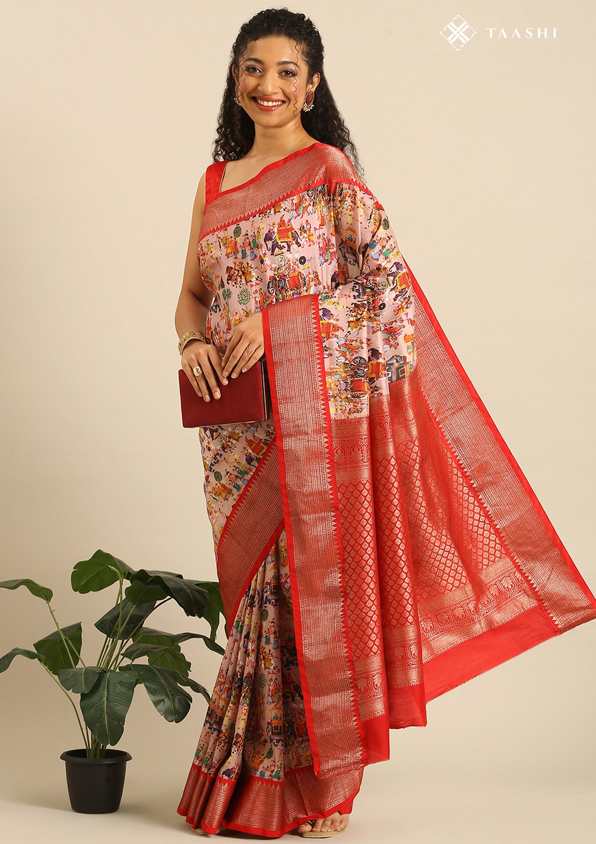 Flower Print Saree