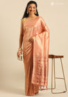 Pastel Blush Pink Banarasi Silk Weave Saree