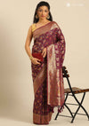 Purple Banarasi Silk Weave Saree