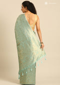Pastel Blue Banarasi Saree - Taashi