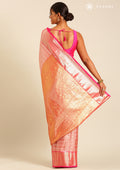 Red And Pink Color Kanchipuram Saree - Taashi