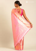 Orange And Pink Kanchipuram Saree - Taashi