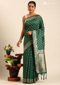 Dark Green Butta Woven Tussar Saree - Taashi