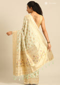 Pastel Green Banarsasi Saree - Taashi