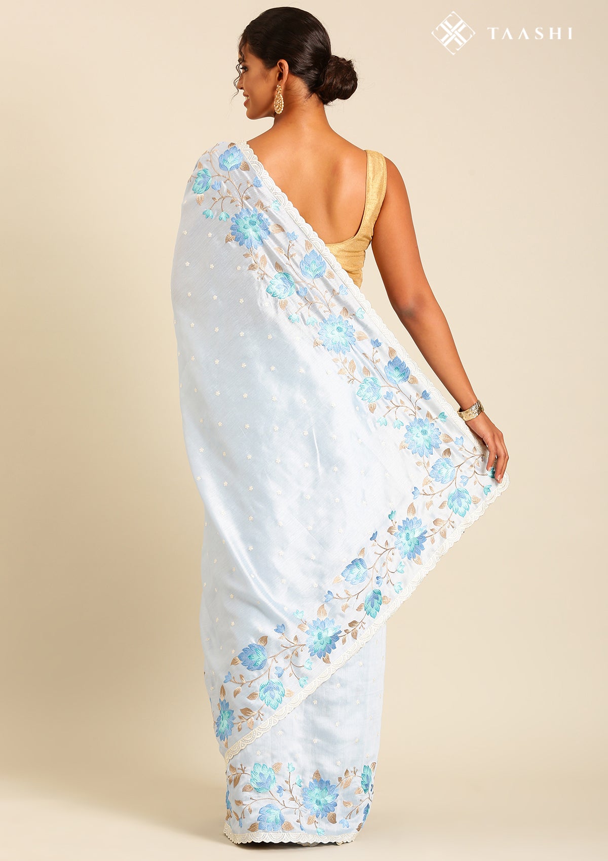 Linen Floral Saree