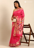 Pink Paithani Pattern Tussar Saree - Taashi