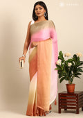 Multicolor Dyed Chiffon Saree - Taashi