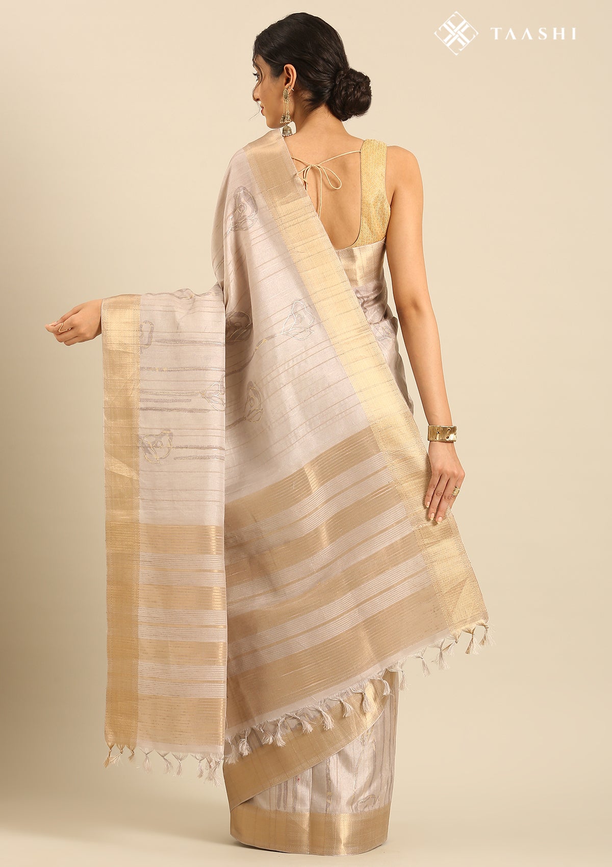 Mauve Tussar Saree