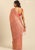 Dusty Pink Banarasi Saree - Taashi