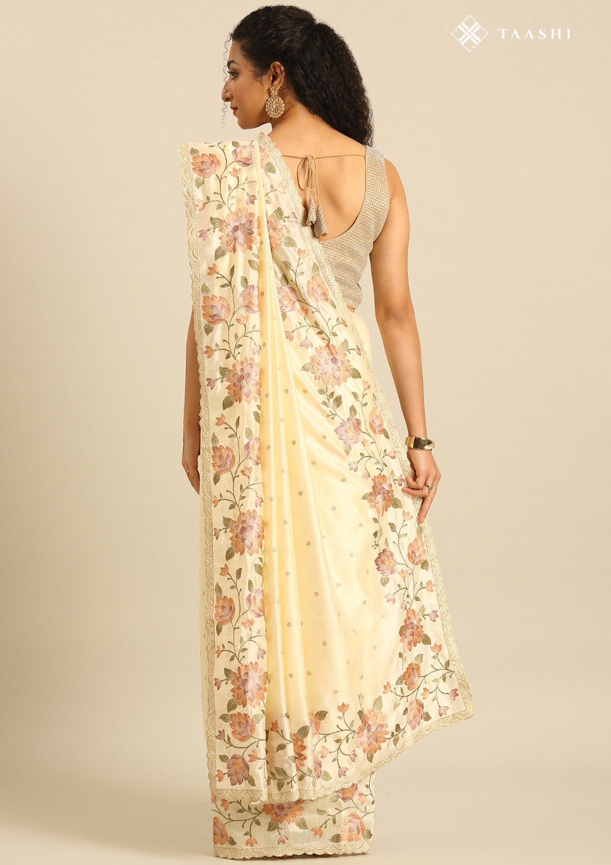 Linen Floral Saree