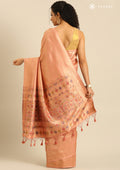 Peach Banarasi Saree - Taashi