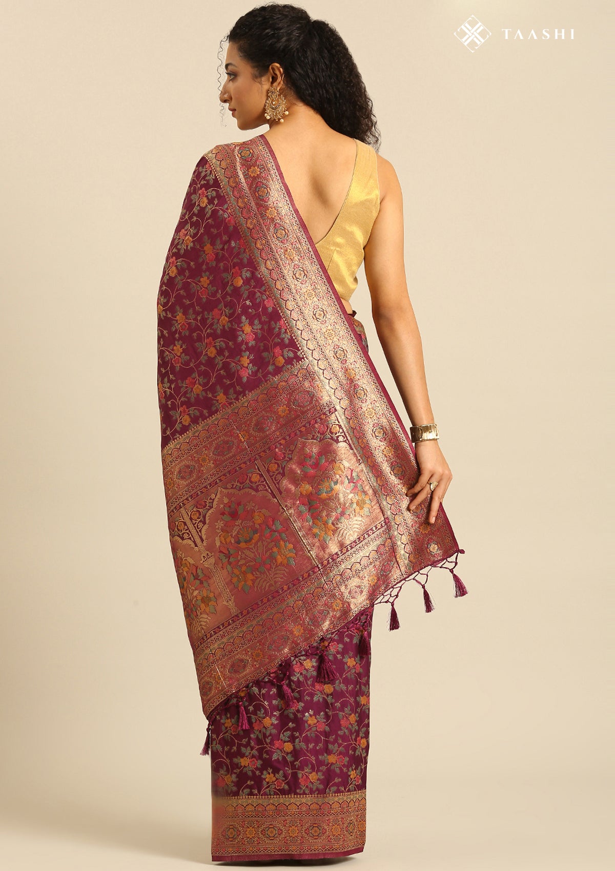 Purple Banarasi Silk Saree