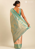 Copper And Teal Kanchipuram Saree - Taashi