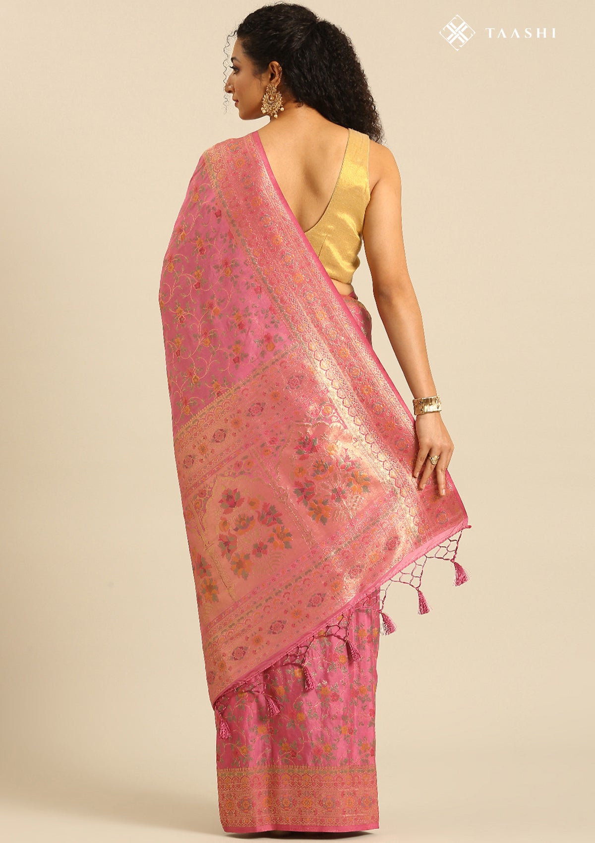 Pink Banarasi Silk Saree