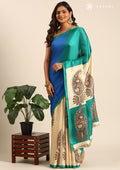 Tussar Paisley Printed Art tussar Matka Silk Saree - Taashi