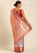Mauve And Purple Kanchipuram Saree - Taashi