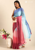 Multicolor Dyed Chiffon Saree - Taashi