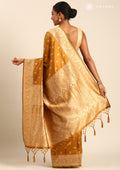 Mustard Traditional Woven Tussar Saree - Taashi