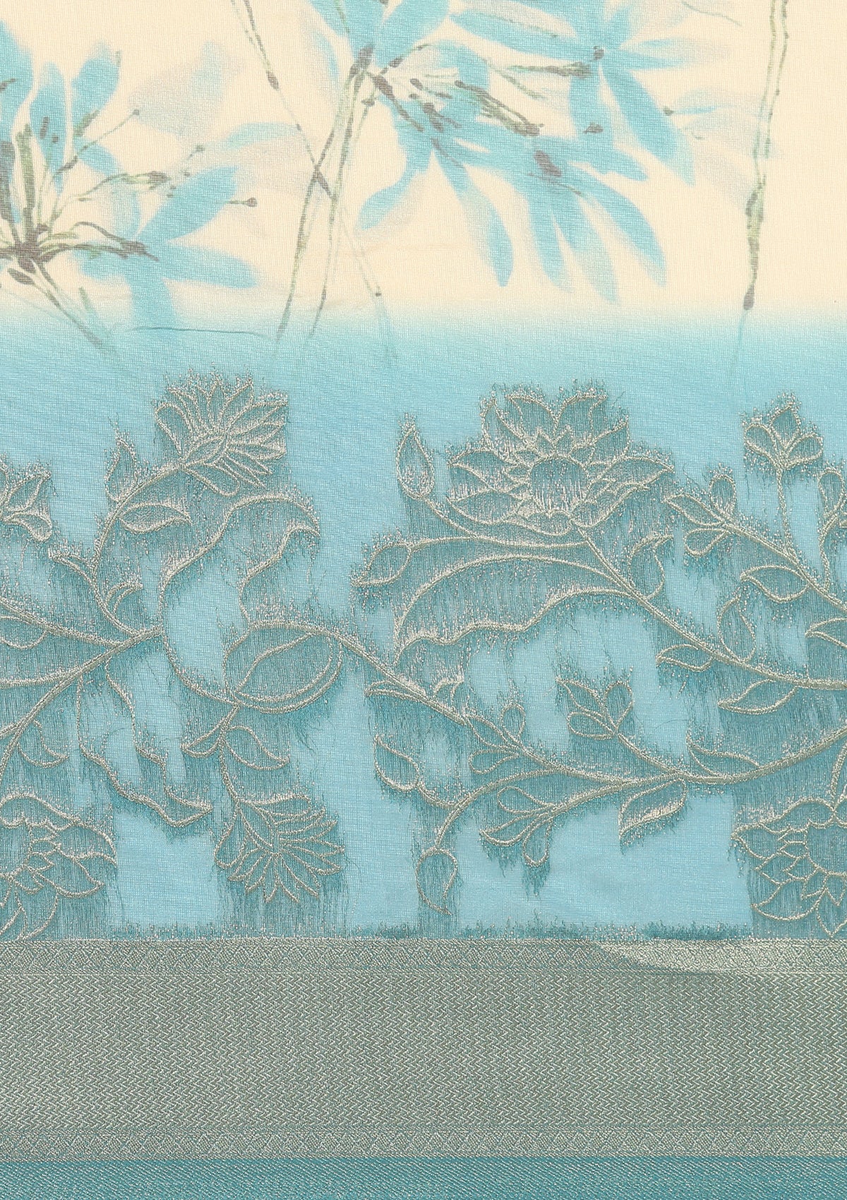 Organza Floral Saree