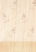 Cream TextuRed Grey Floral Printed With Foil Butta Work Printed Tussar Saree - Taashi