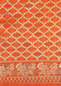 Burnt Orange Banarasi Saree - Taashi
