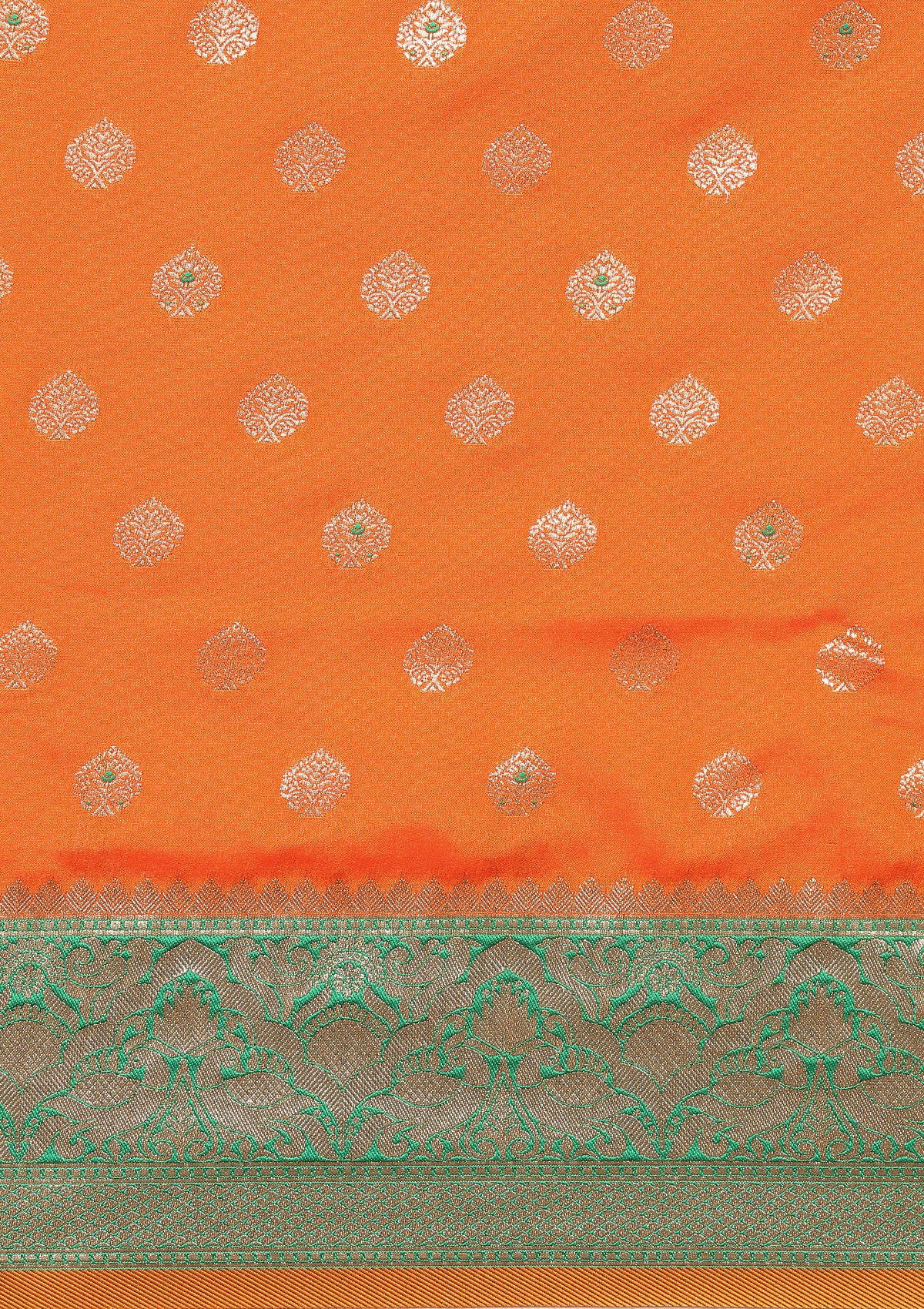 Orange Art Silk Saree