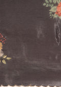Metallic Charcoal Printed And EmbroideRed Organza Saree - Taashi